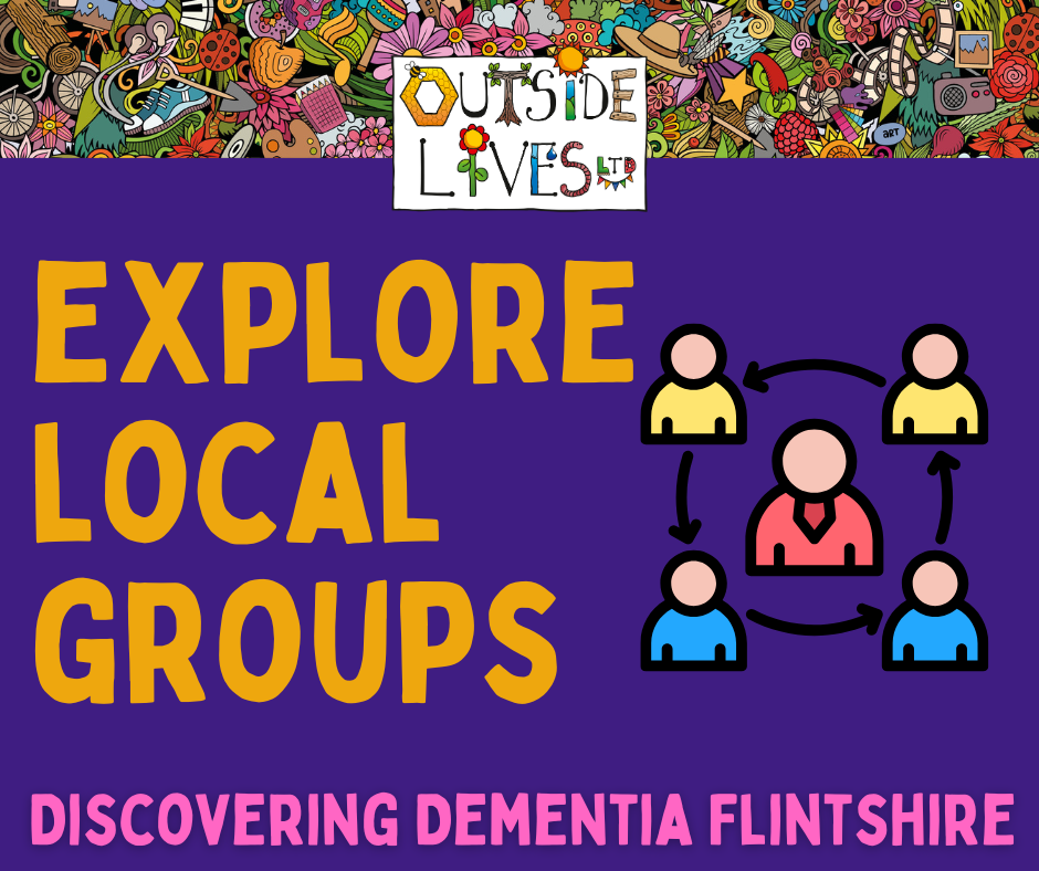 A purple background with the text 'Explore Local Groups'